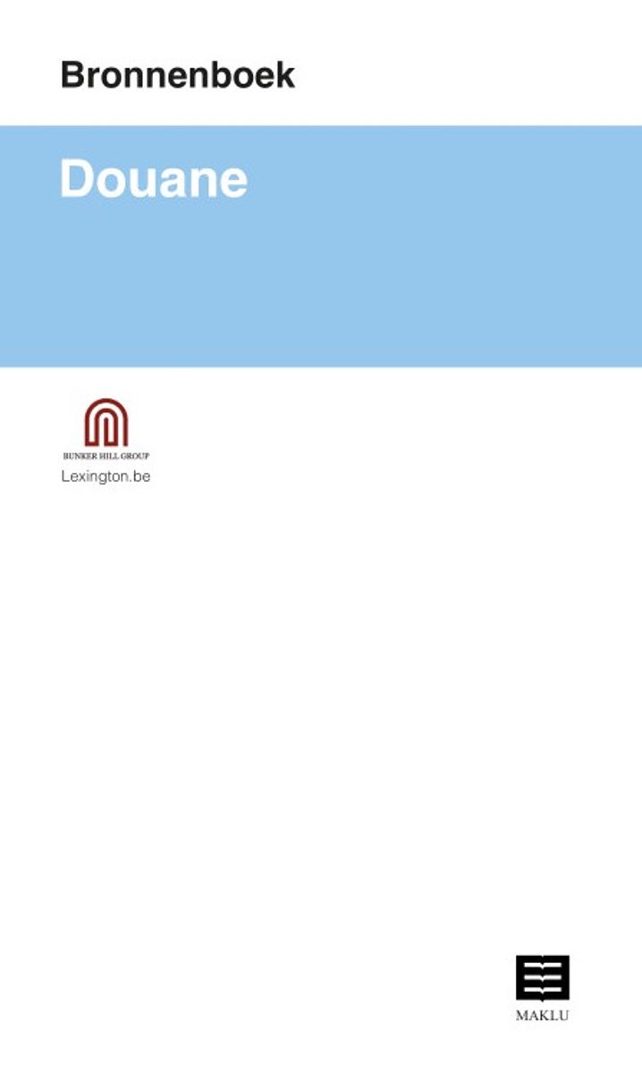 Omslag van Douane - Bronnenboek