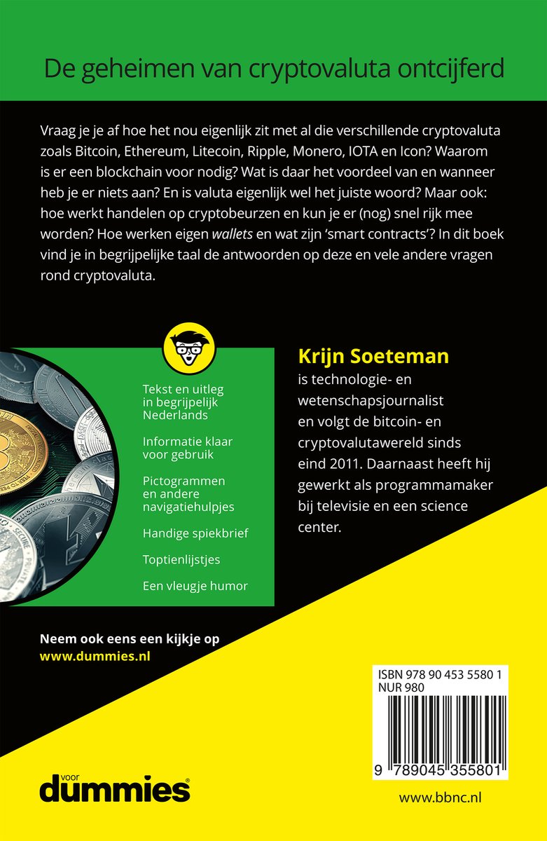 Cryptovaluta voor Dummies, Krijn Soeteman | 9789045355801 | Boeken | bol