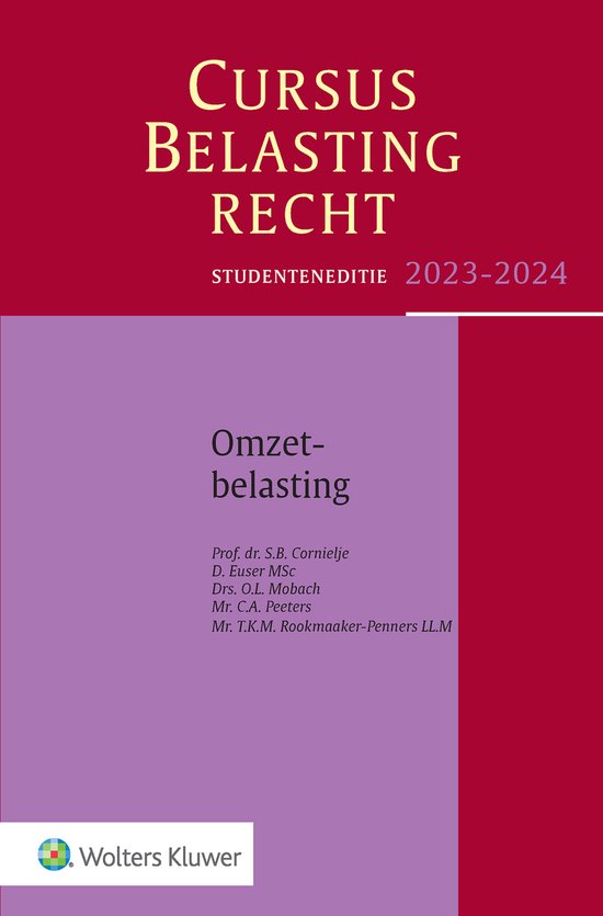 Cursus Belastingrecht - Omzetbelasting 2023-2024 - cover