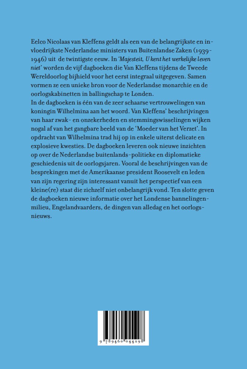 ‘Majesteit, U kent het werkelijke leven niet’ - back cover