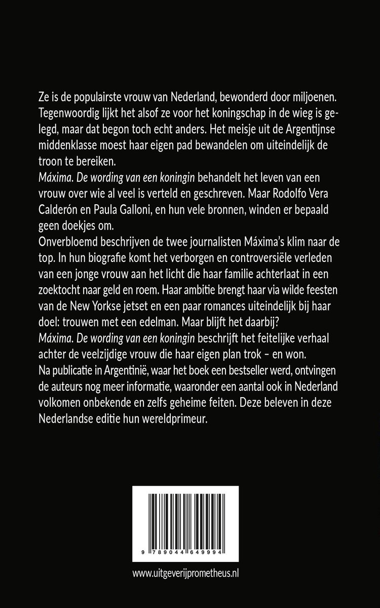 Máxima - back cover