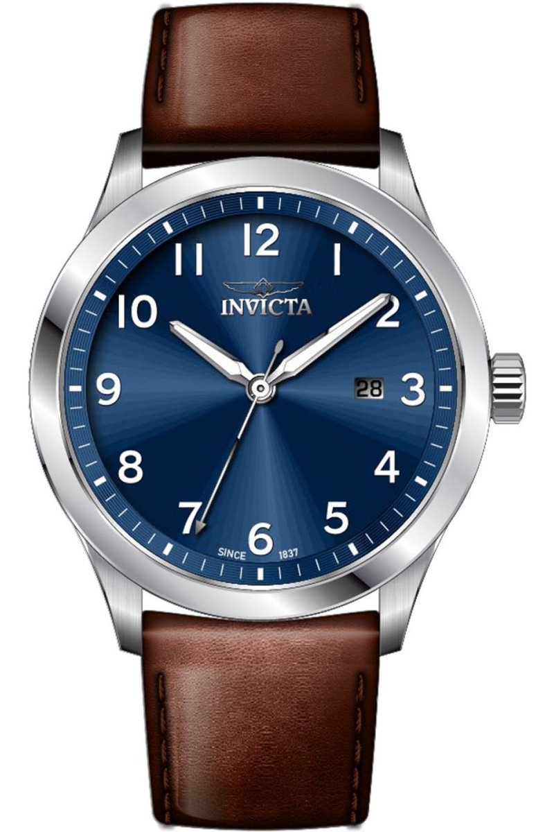 Invicta Celestial 47765 Heren Horloge - Waterdicht - Analoog - Quartz Uurwerk - Roestvrij Staal met blauwe Wijzerplaat - 43mm