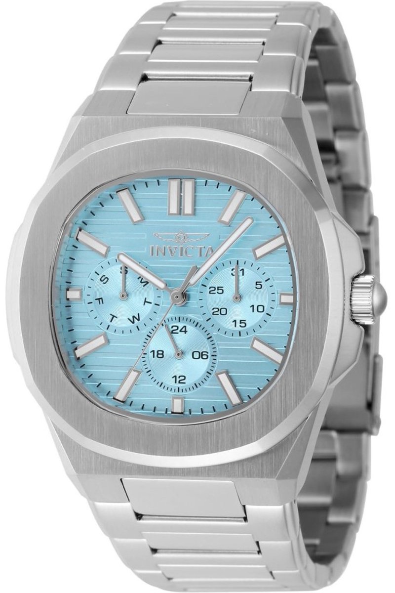 Invicta Speedway 48328 Heren Horloge - Waterdicht - Analoog - Quartz Uurwerk - Roestvrij Staal met blauwe Wijzerplaat - 41mm