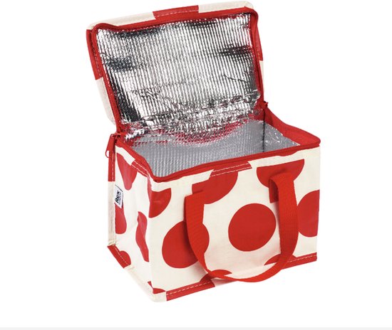 Rex London Spotlight - Koeltasje/ Lunchtasje - Red on White — afbeelding 2