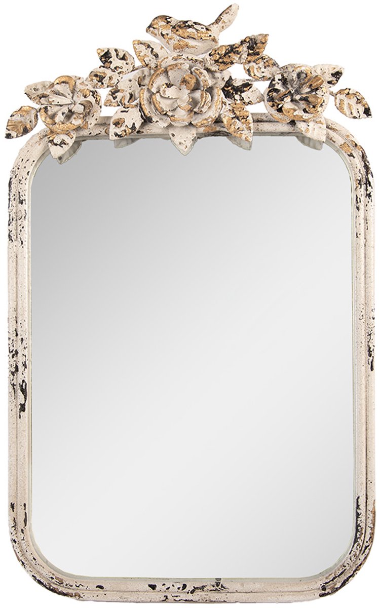 Clayre & Eef Tafelspiegel 27x5x45 cm Beige Metaal
