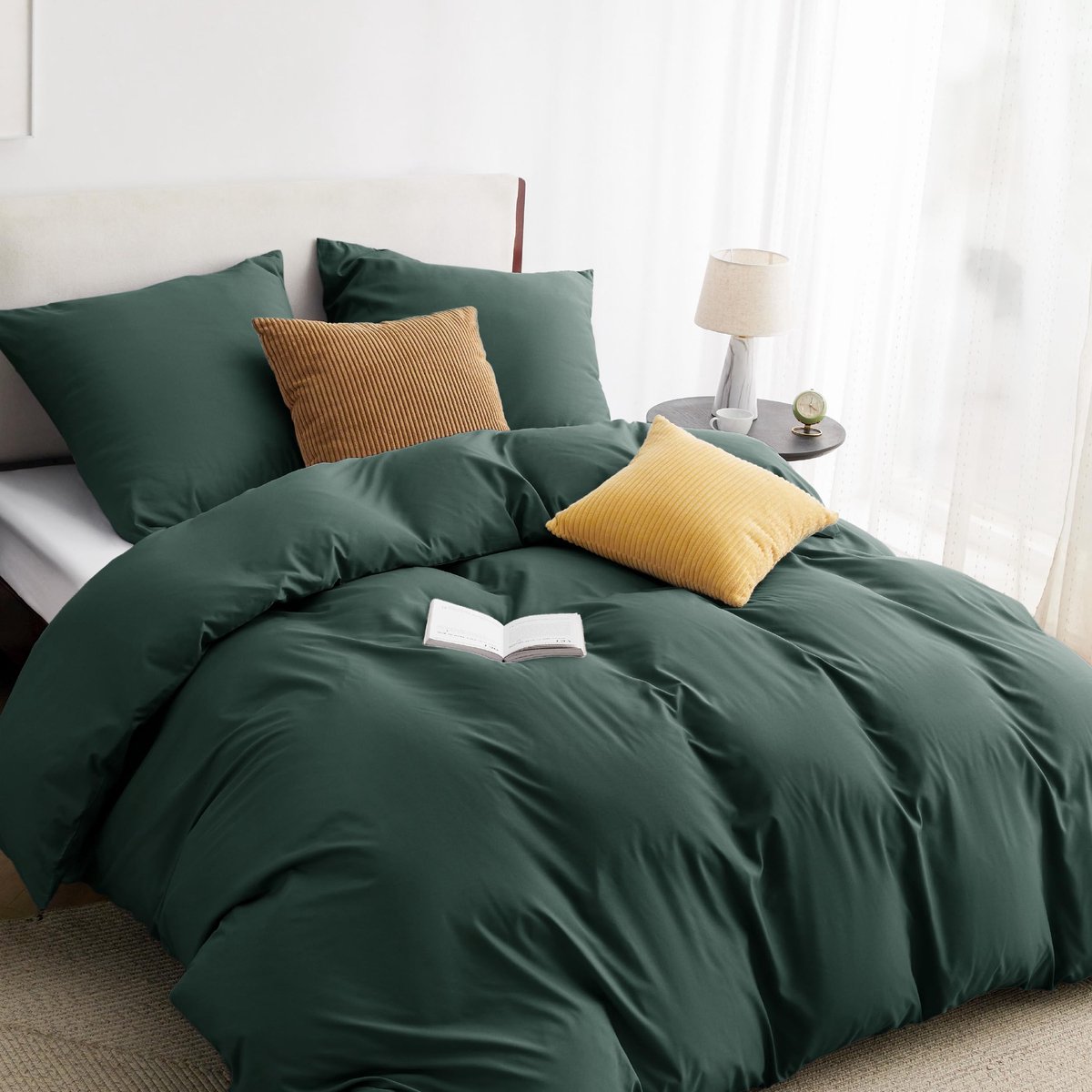 Ibenzoa® Geïntegreerde Slaapset 135x200 cm, Groen, 2-Delig, ÖkoTex Certificeerd