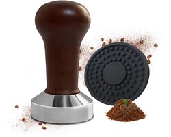Ibenzoa® Professionele Koffietamper 51mm met Houten Handvat - Voor Perfecte Espresso Extractie