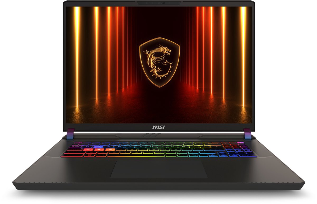 MSI Vector 17 HX AI A2XWJG-058NL Intel Core Ultra 9 275HX Laptop 43,2 cm (17") Quad HD+ 64 GB DDR5-SDRAM 2 TB SSD NVIDIA GeForce RTX 5090 Wi-Fi 7 (802.11be) Windows 11 Home Grijs