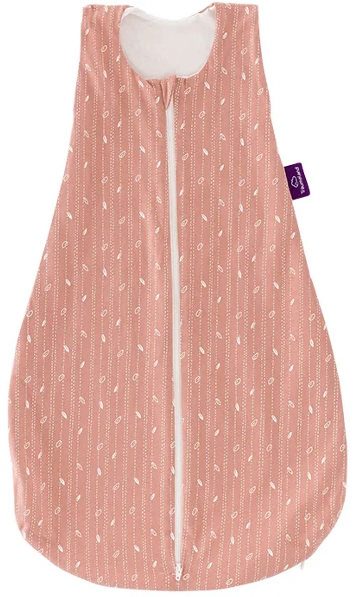 Traumeland Mouwloze Slaapzak - Leave Roze - 68/89 cm - GOTS Katoen - Veiligheidsrits - Zomer/Winter - Huidvriendelijk