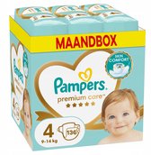 Pampers - Premium Care - Maat 4 - Maandbox - 136 stuks - 9/14 KG