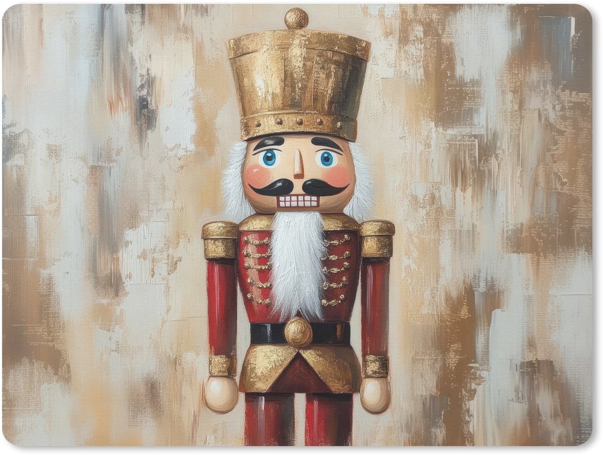 Muismat 23x19 cm - Mousepad Kerst - Poppetje - Abstract - Muismatten