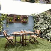 S&Dshopline® 2 x 4 m, wit, rechthoekig, premium HDPE uv-bescherming, zonwering, ademend, weerbestendig, voor tuin, balkon en terras, incl. bevestigingskoorden, rechthoekig 2 x 4 m, wit