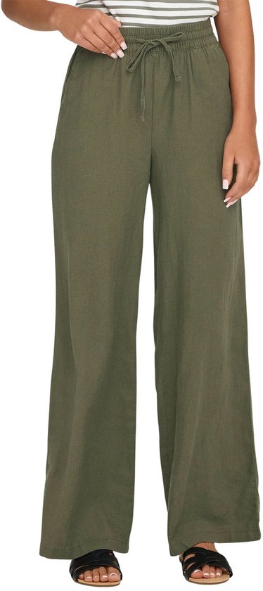 JDY JDYSAY HW LINEN WIDE PANT WVN NOOS Pantalons Femme - Taille LX L32