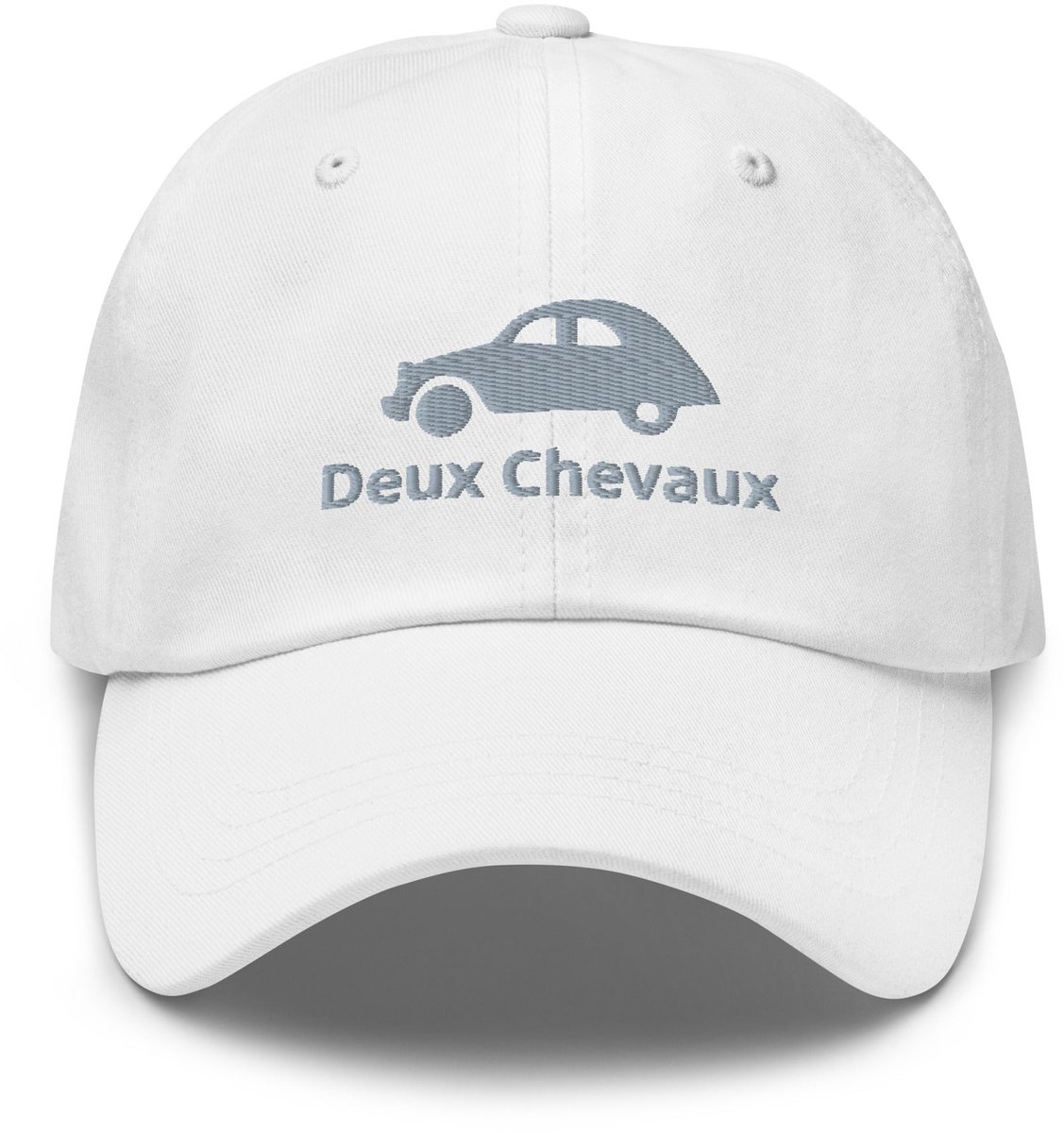 De2pktjes - Geborduurde Citroën 2cv pet - Wit