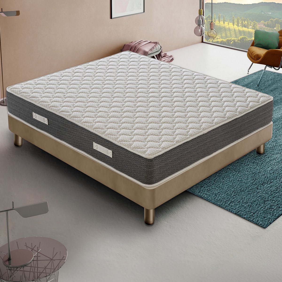 iLoveSleep - Matras ALBA 160x200 Pocketvering Matras - Dikte 30 cm - Premium Kwaliteit - zeer stevig - 3 cm traagschuim — afbeelding 2