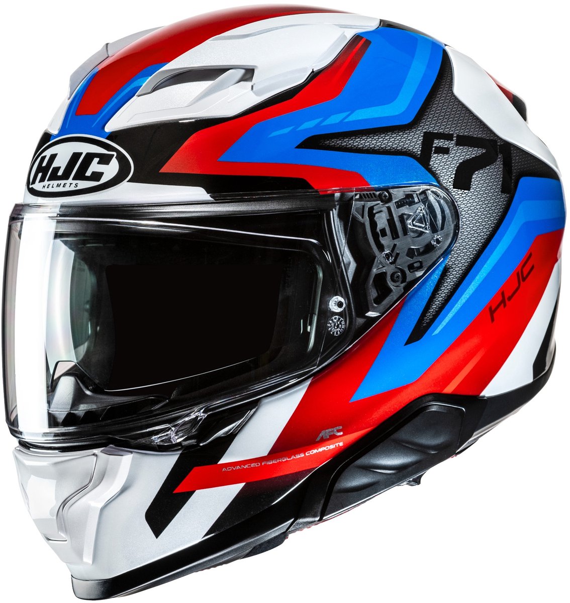 HJC F71 Fes Wit Rood Blauw Integraalhelm - Maat M - Helm