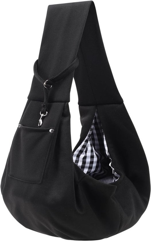 Honden Draagtas - Waterdicht - Hondentas - Reistas Kat - Draagzak Hond - Pets Draagtas Hond - Buikdrager Kleine Hond Voor Onderweg - Dierendraagtas - Max 10 Kg - Voor Katten, Honden En Huisdieren - 75x60x12cm - zwart