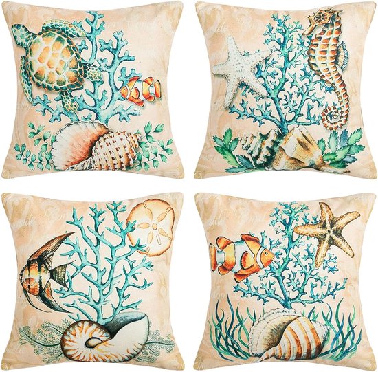 Sierkussen Raf - beige - 45x45 cm | Leen Bakker