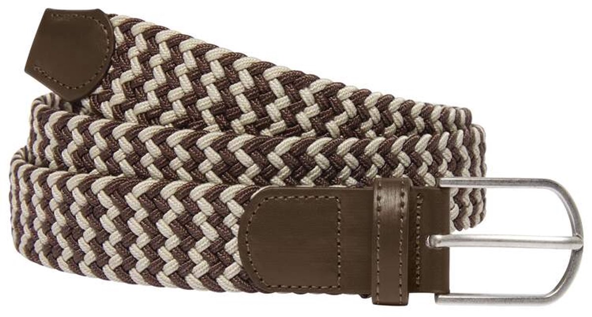 ATLAS FOR MEN - Comfortabele gevlochten stretchriem - Heren - Verkrijgbaar in grote maten - 135