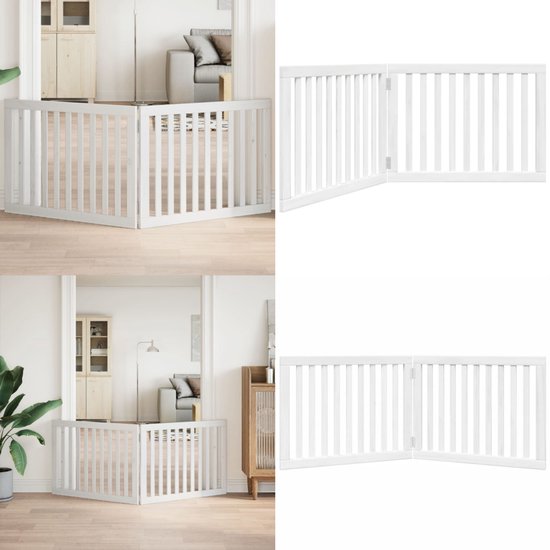 Vidaxl -hondenhek -wit -80 X 60 X 2 Cm -chinees Vurenhout