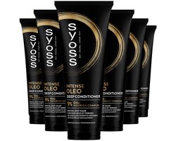 Syoss Oleo - Conditioner - Zacht en Makkelijk Doorkambaar - Pluiscontrole - Glans - Droog en Dof Haar - - 6x250 ml