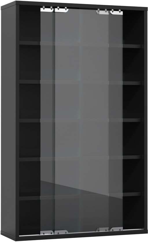 Vitrine - armoire à compartiments - armoire de rangement - 12 compartiments avec portes coulissantes