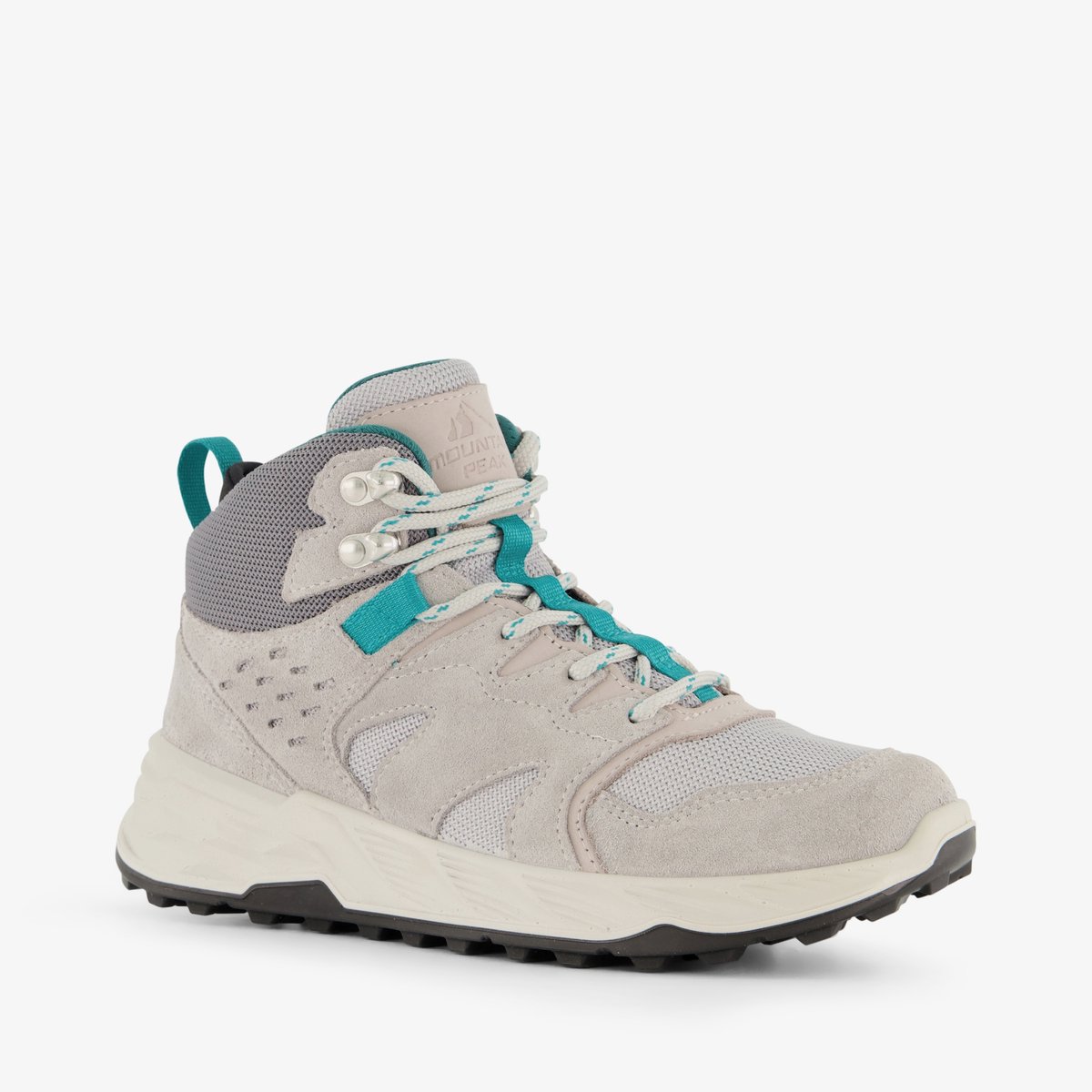 Mountain Peak leren dames wandelschoenen cat. A/B – Uitneembare zool Grijs