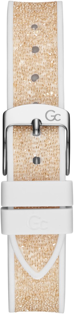 Gc Gc Cablechic Quartz 2 Tijdzones Wit Kast: 100% Roestvrij Staal | Armband: 100% Siliconen 38 Y58004L7MF, Y58007L1MF