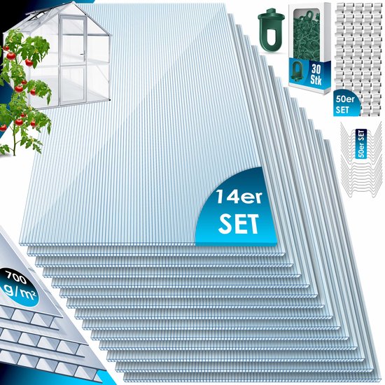 Polycarbonaat kanaalplaten 16 mm 120x600 cm Actie prijs