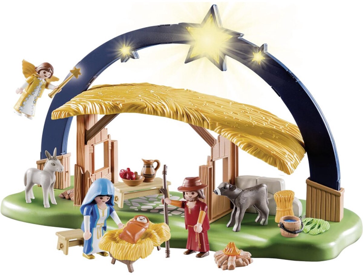 PLAYMOBIL Christmas Kerststal met heldere ster - 9494 — afbeelding 17
