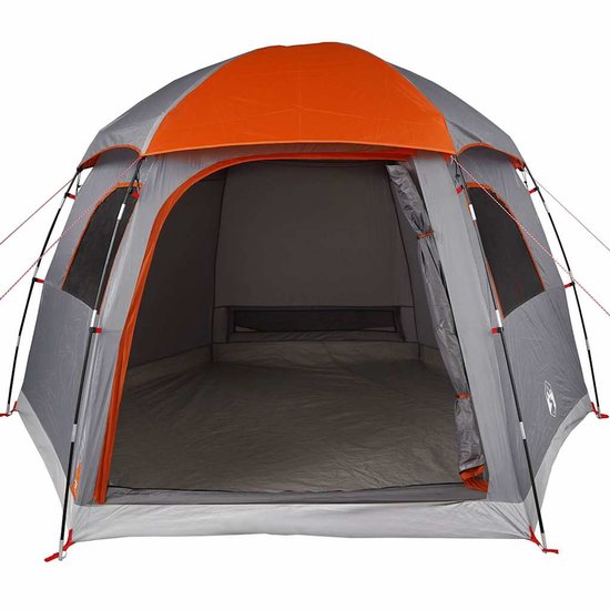 Familietent Voor 6 Personen - Waterdicht, Oranje, Met Dubbel Dak, 310x275x200 Cm, Ideaal Voor Camping