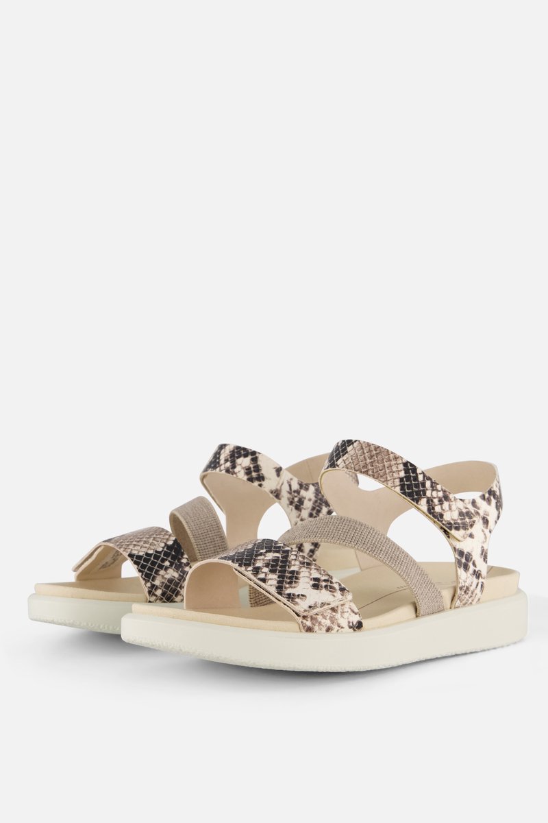 Ecco Flowt Sandalen Leer Beige