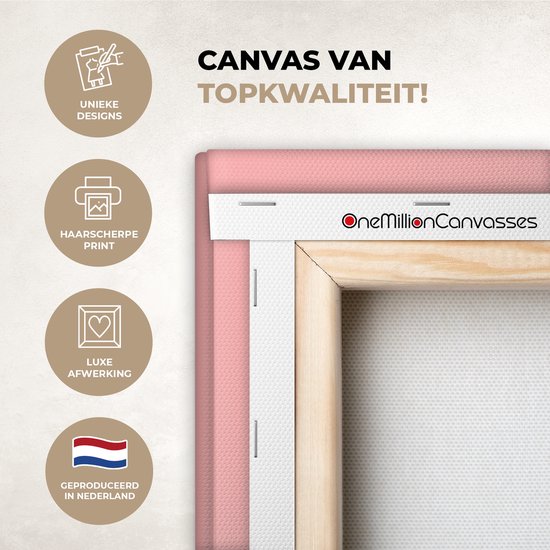 Canvas schilderij 80x60 cm - Exclusieve wanddecoratie Doosje - Bonbons - Liefdevolle - Tekst - Muurdecoratie woonkamer - Slaapkamer decoratie - Kamer accessoires - Schilderijen op canvas - Moederdag cadeautje - Cadeau voor mama