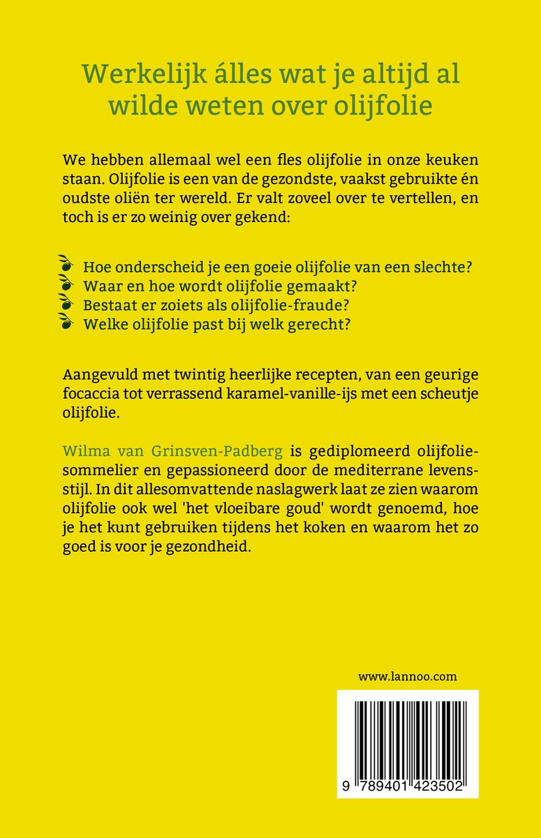 Olijfolie - back cover