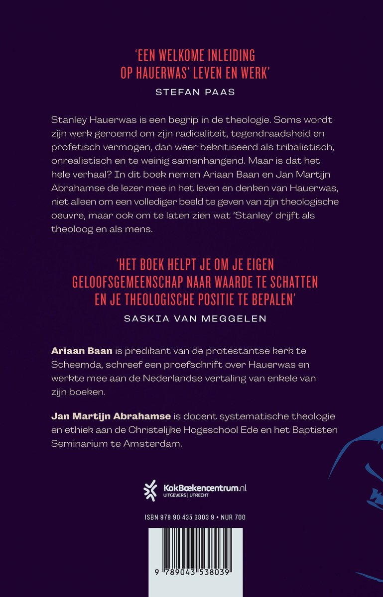 Stanley Hauerwas - back cover
