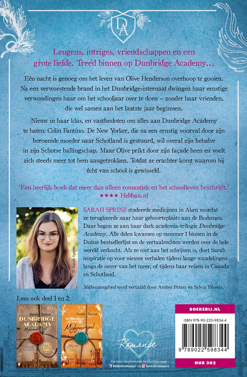 Dunbridge Academy 3 - Midwintergloed - back cover