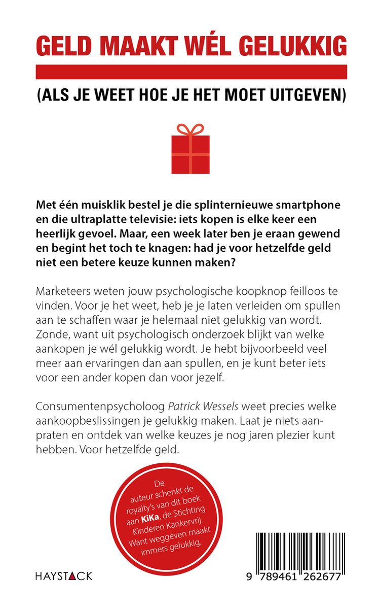 Geld maakt wél gelukkig (als je weet hoe je het moet uitgeven) - back cover