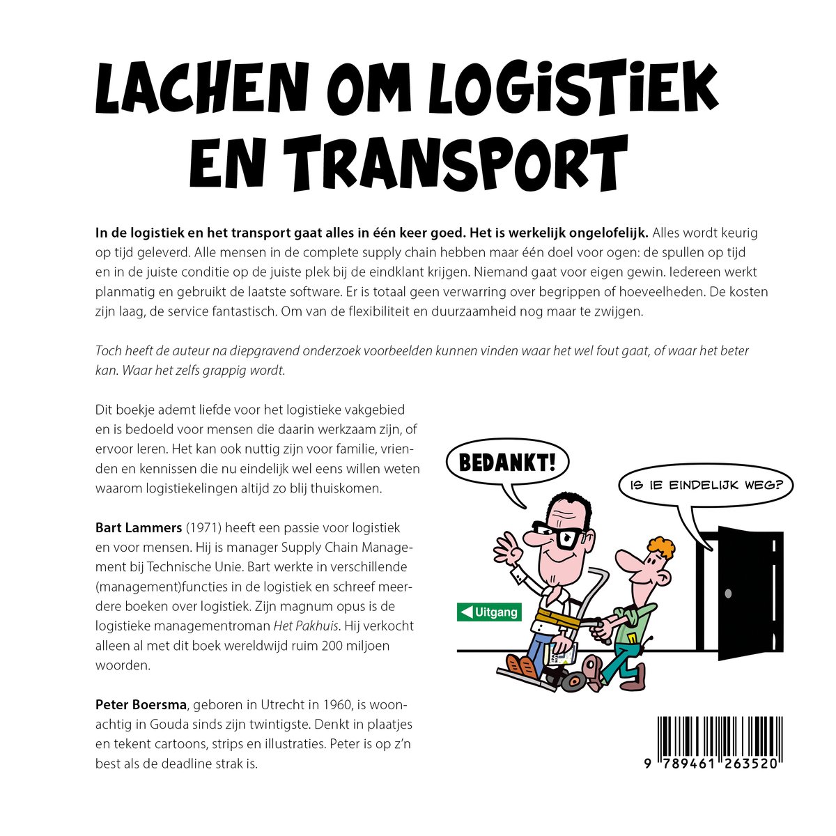 Lachen om logistiek en transport - back cover
