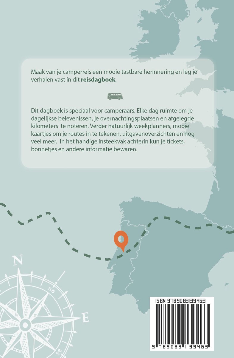 Camper reisdagboek - back cover