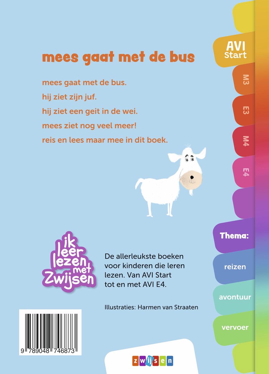 Ik leer lezen met Zwijsen - mees gaat met de bus - back cover