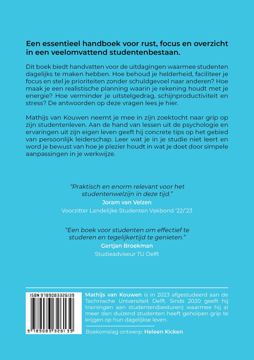 Studeren is combineren - back cover