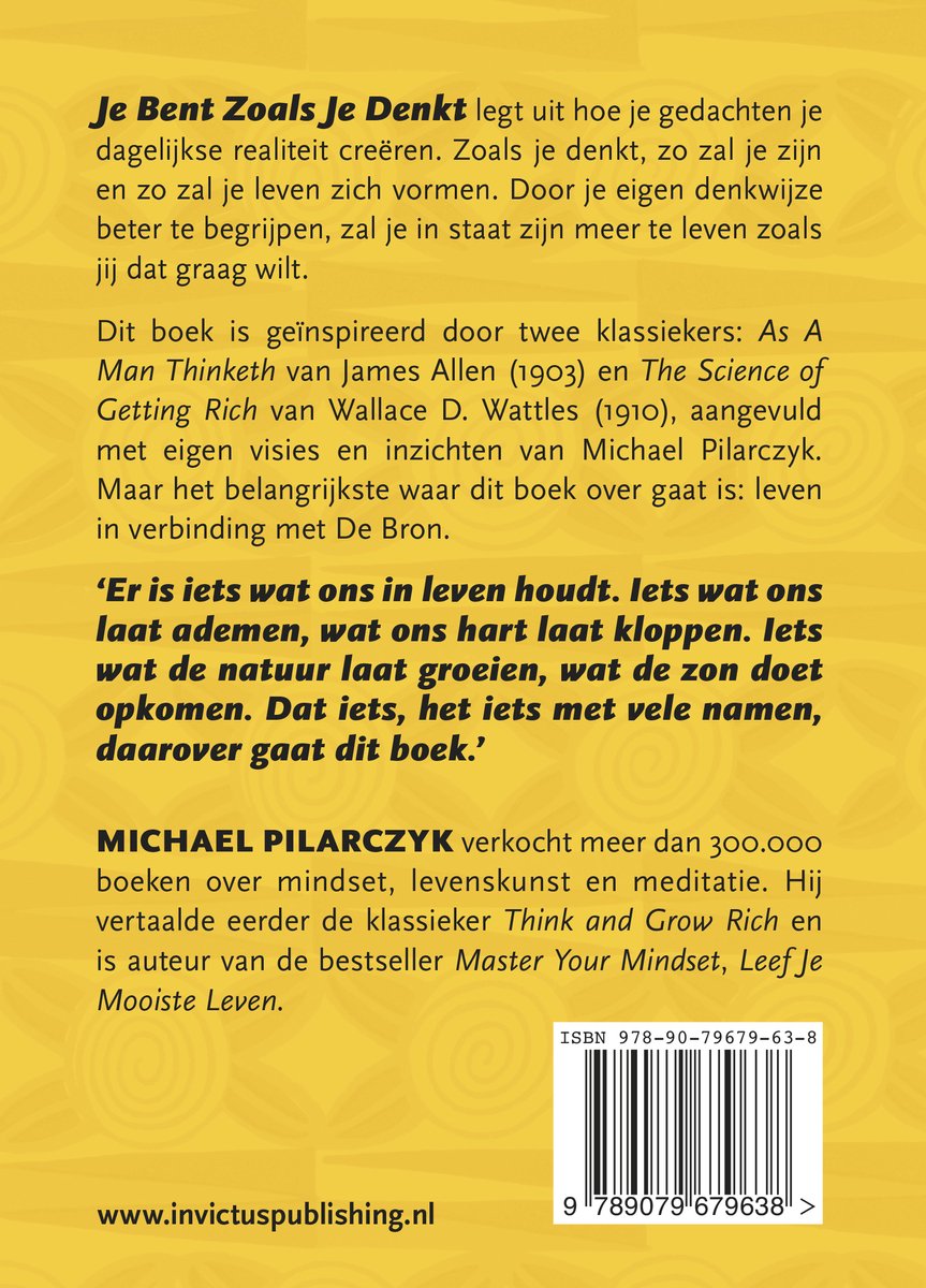 Invictus Library - Je bent zoals je denkt - back cover