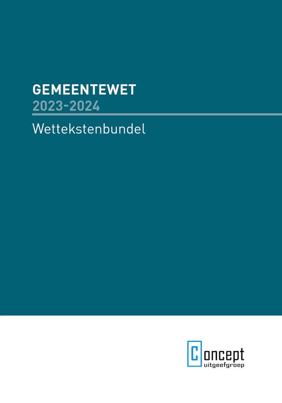 Gemeentewet 2023-2024 - cover