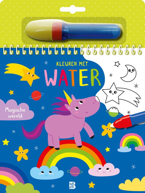 Kleuren met water - Magisch boek voor kleuters - Eenhoorns en sprookjesfiguren