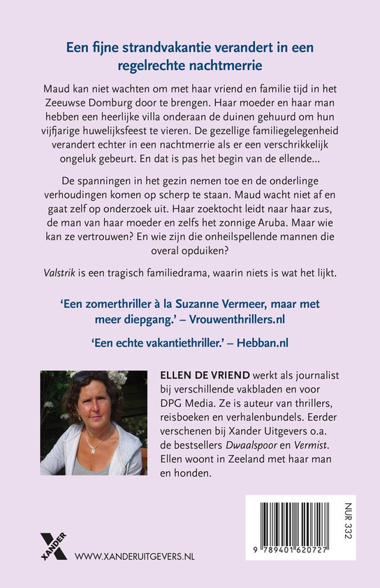 Portret van Suzanne Vermeer, auteur van zomerthrillers.