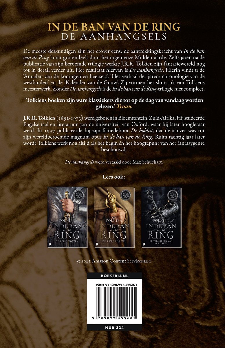 In de ban van de ring - De aanhangsels - back cover