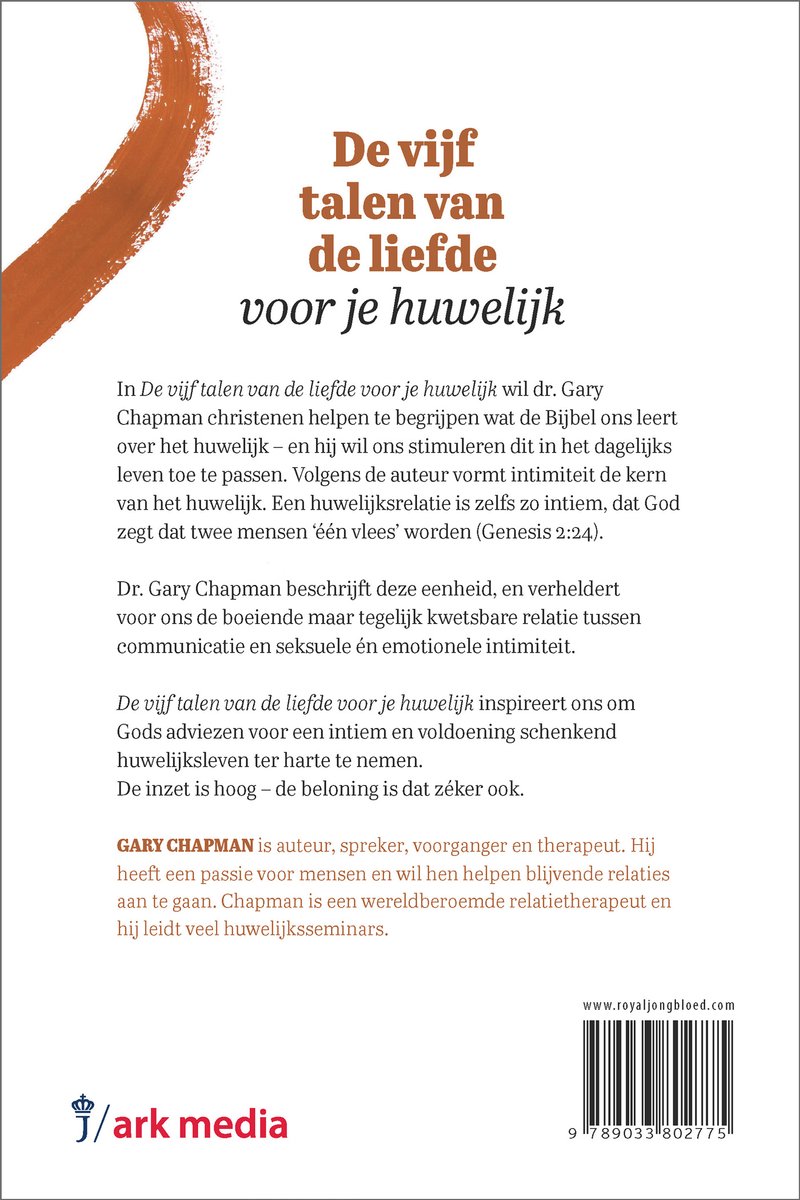 De vijf talen van de liefde voor je huwelijk - back cover
