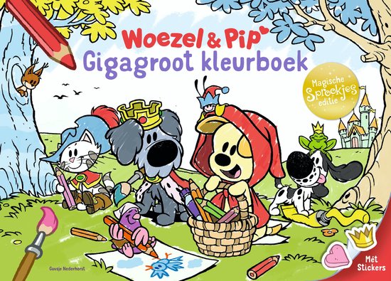 Woezel & Pip - Gigagroot kleurboek Sprookjes - cover