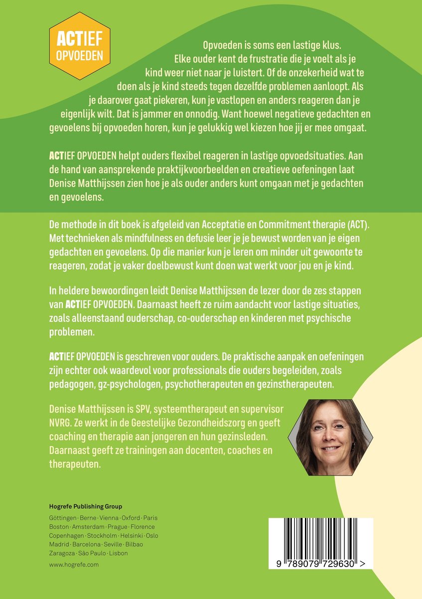 Actief opvoeden - back cover