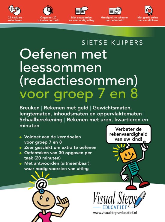 Oefenen met leessommen (redactiesommen) voor groep 7 en 8 - cover